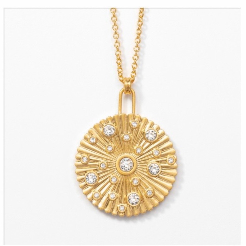 Touchstone Crystal Gold Sunburst Necklace